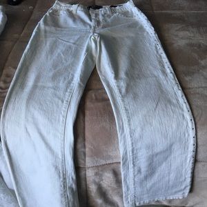 Studded white jeans